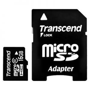 Карта памяти MicroSD 16GB Class 10 Transcend TS16GUSDHC10