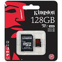 Карта памяти MicroSD 128GB Class 10 U3 Kingston SDCA3/128GB