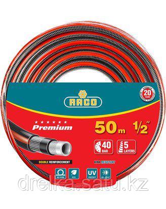 Шланг для полива армированный RACO 40300-1/2-50_z01, PREMIUM, 40 атм., 5-ти слойный, 1/2" х 50 м , фото 2
