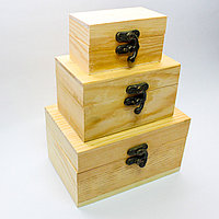 Заготовка для декора "Шкатулка-чемодан", деревянная, 3в1
