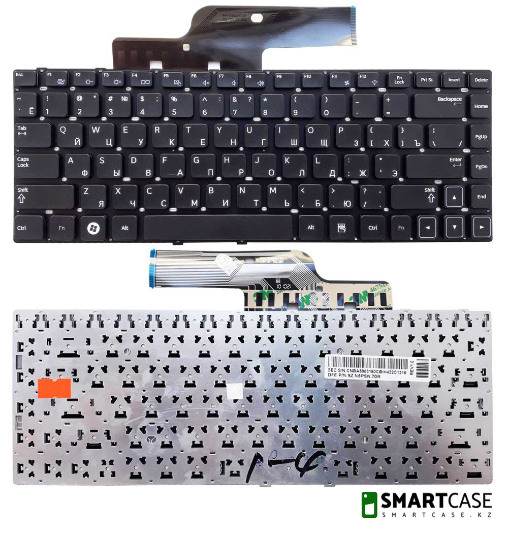 Клавиатура для ноутбука Samsung 300E4A, 300V4A, 300 series 14" (черная, RU) - фото 1 - id-p49113800