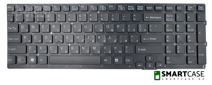 Клавиатура для ноутбука Sony VPC-F219FC без рамки (черная, RU) - фото 2 - id-p49119314