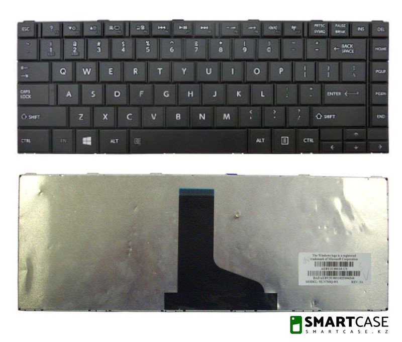 Клавиатура для ноутбука Toshiba Satellite C840 (черная, RU) - фото 1 - id-p49122903