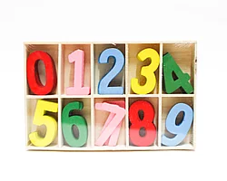 Деревянные цифры для счета, 14*7 см
