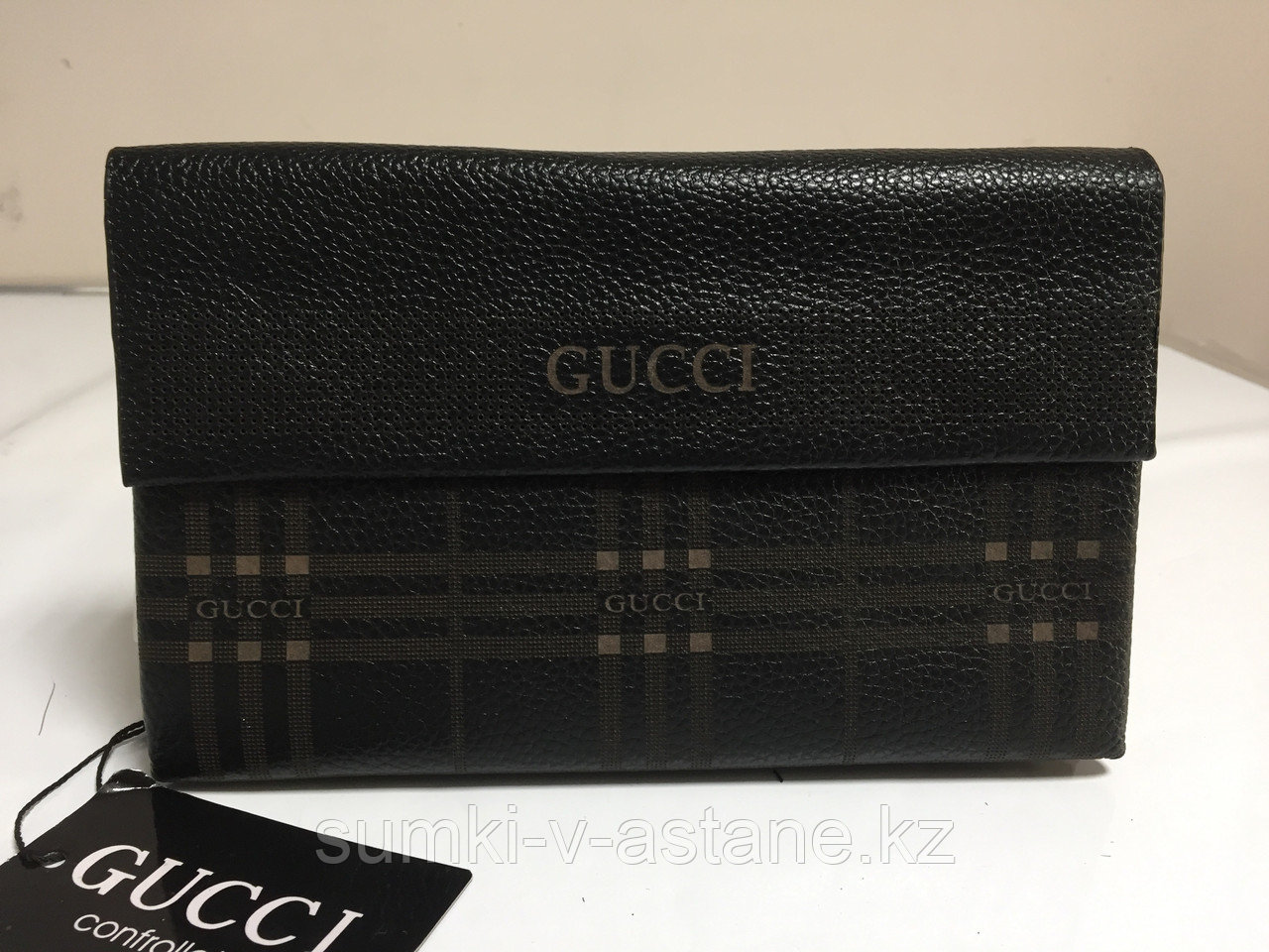 Мужской клатч "GUCCI" (высота 13,5 см, длина 21,5 см, ширина 3 см)
