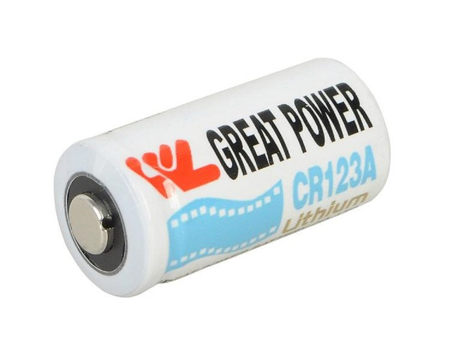 Литиевый элемент питания (батарейка) Great Power CR123A, 3V, фото 1
