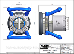 Соединение MANN-TEK "мама" 3-х дюймовое, резьбовое, 16 Бар