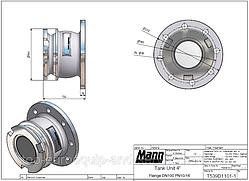 Соединение MANN-TEK "папа" 4-х дюймовое, фланцевое, 16 Бар