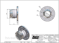 Соединение MANN-TEK "папа" 3-х дюймовое, фланцевое, 16 Бар