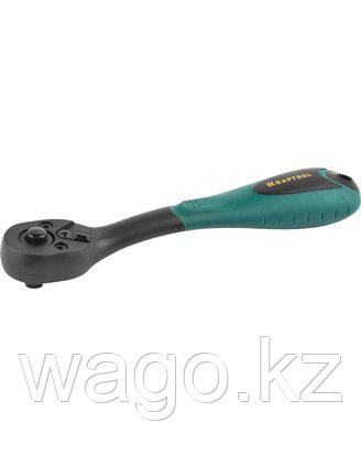 ТРЕЩОТКА ДЛЯ ТОРЦОВЫХ ГОЛОВОК KRAFTOOL 27796-1/4_Z02, EXPERT, СR-V СТАЛЬ, 72 ЗУБЦА, ПЛАСТИКОВОЕ ПОКРЫТИЕ, 1/4, фото 2