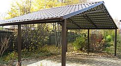 Навес с металлочерепицы