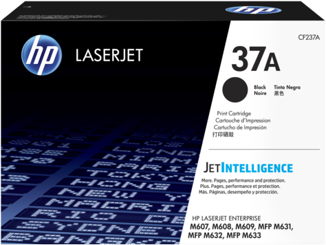 HP CF237A HP 37A Оригинальный лазерный картридж, Черный