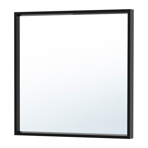 Зеркало НИССЕДАЛЬ черный 65х65  ИКЕА, IKEA