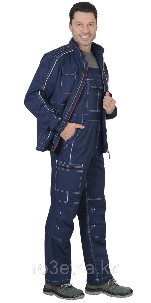 Костюм "АЛЕКС" летний мужской: куртка, п/к, темно-синий - фото 4 - id-p49251872