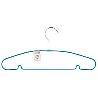 Вешалка для легкой одежды с прорезиненным противоскользящим покрытием 40 см, бирюзовая// ELFE