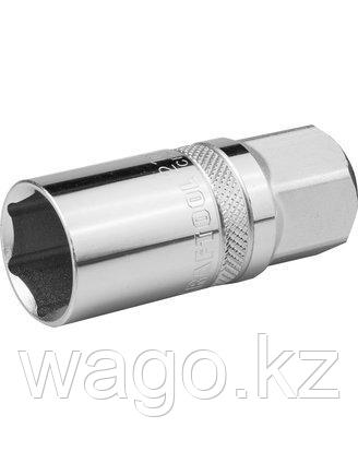 ТОРЦОВАЯ ГОЛОВКА KRAFTOOL 27813-21_Z01, INDUSTRIE QUALITAT, СВЕЧНАЯ С МАГНИТОМ, CR-V, FLANK, ХРОМОСАТИНИРОВАНН, фото 2