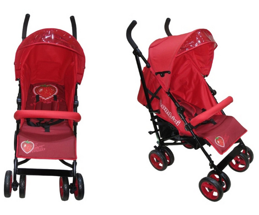 Коляска BAMBINI GALANT + накидка на ножки Красный/Red Strawberry