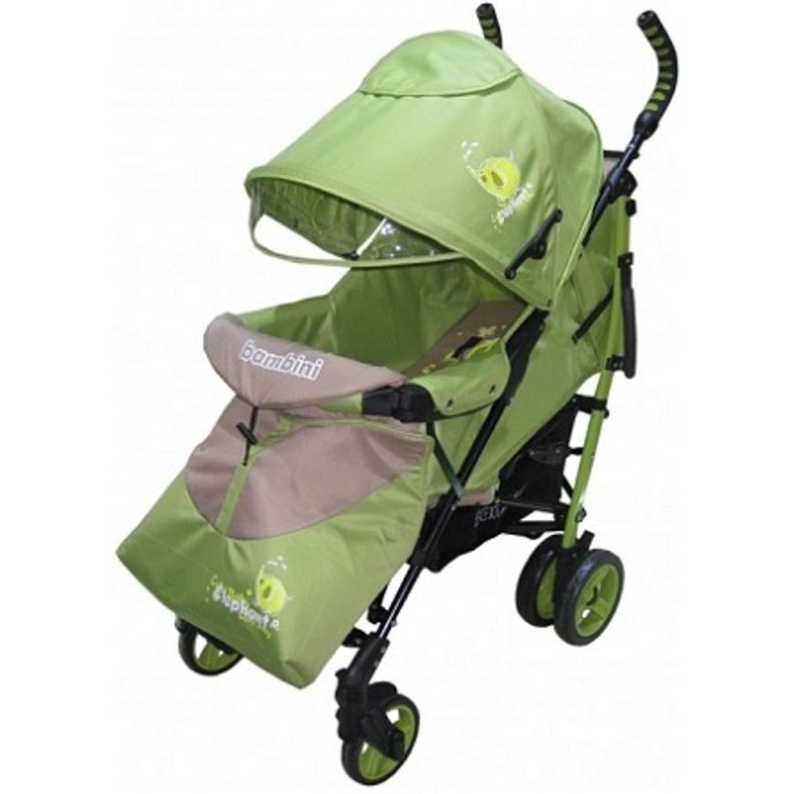 Коляска BAMBINI SHUTTLE + накидка на ножки Зеленый/Green Elephant