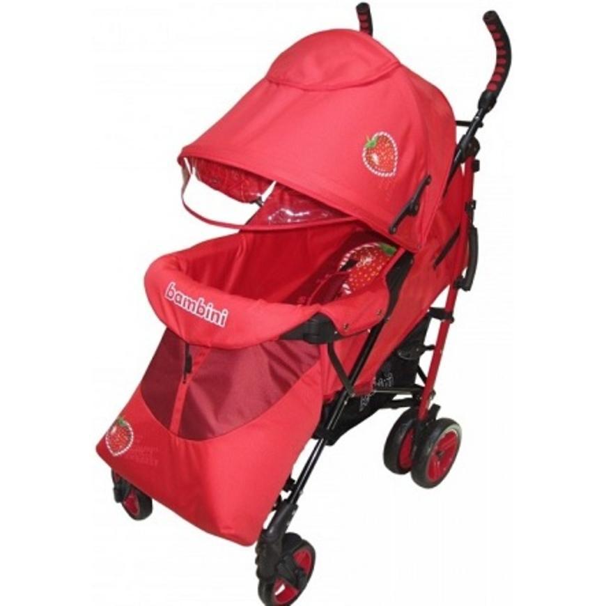 Коляска BAMBINI SHUTTLE + накидка на ножки Красный/Red Strawberry