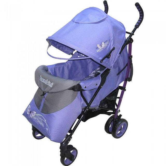 Коляска BAMBINI SHUTTLE + накидка на ножки Фиолетовый/Violet Butterfly