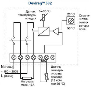 Терморегулятор Devireg 532, фото 2