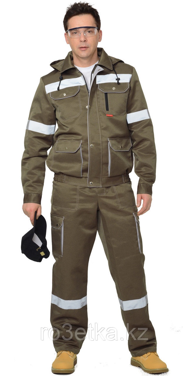 Костюм "ТИТАН": куртка кор., п/комб. хаки с СОП тк. CROWN