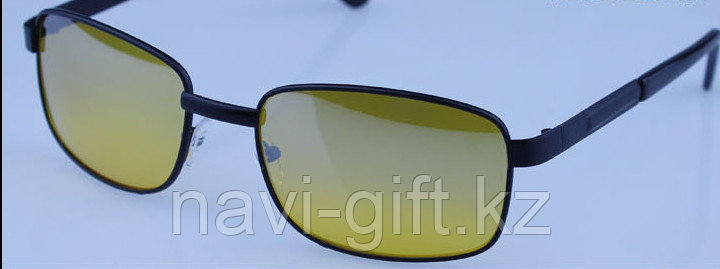 Очки антифары, желтые в черной оправе, металл - фото 2 - id-p49300487