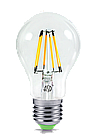 Лампа светодиодная LED-A60-deco 9Вт 230В  Е27 4000К 810Лм прозрачная IN HOME