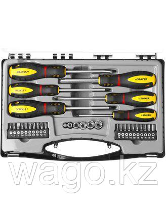 НАБОР ИНСТРУМЕНТОВ ОТВЕРТКИ STAYER 25134-H18_Z01, PROFESSIONAL PROTECH, CR-MO, ДВУХКОМПОНЕНТНАЯ РУКОЯТКА, НАМА, фото 2