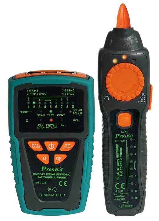Pro'sKit MT-7029 Тестер телекоммуникационных сетей и линий передачи данных PoE шумозащищенный