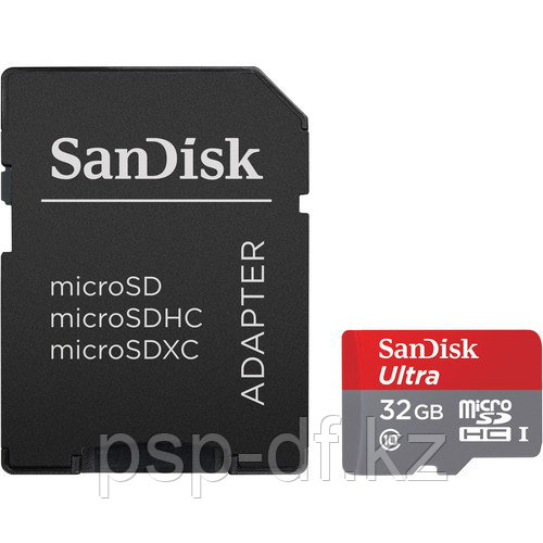 Карта памяти SanDisk Ultra microSDHC UHS-I 32Gb 80MB/s + SD adapter - фото 2 - id-p49331024