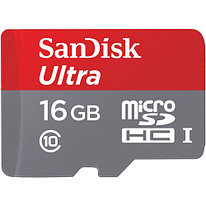 SanDisk Ultra microSDHC UHS-I 16Gb 80MB/s + SD adapter