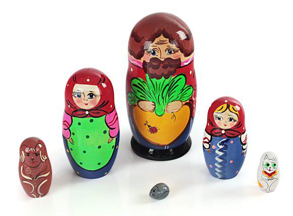 Русские народные игрушки - Матрешка "Репка" 6 персонажей - фото 2 - id-p49330438