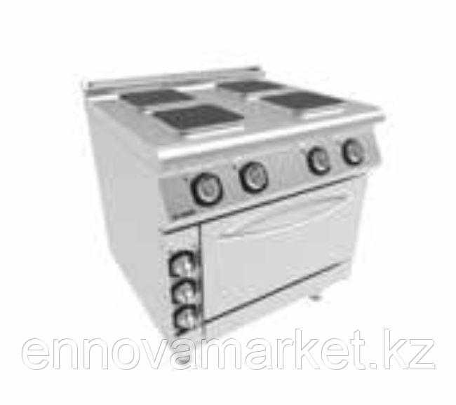 Электрическая Плита с 4 квадратными конфорками + духовой шкаф Inoksan - фото 1 - id-p49342087