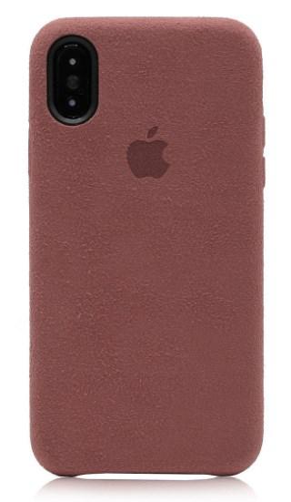 Чехол Alcantara Cover для iPhone X/ iPhone 10 (розовый)