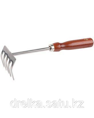 Грабельки прямые GRINDA 8-421149_z01, из нержавеющей стали с деревянной ручкой, 250 мм , фото 2