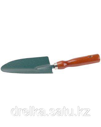 Совок посадочный GRINDA 8-421211_z01, посадочный широкий, из углеродистой стали с деревянной ручкой, 290 мм , фото 2