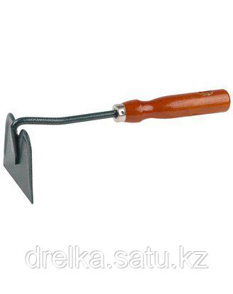 Тяпка мотыга GRINDA 8-421231_z01, прямое лезвие, из углеродистой стали с деревянной ручкой, 250 мм , фото 2