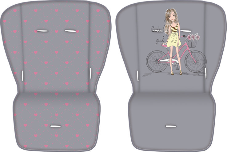 Коляска LORELLI AERO + накидка на ножки Розовый-серый/Rose&Gray GIRL 1740