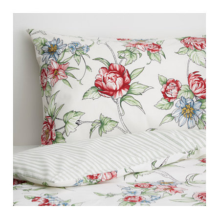 Пододеяльник и 1 наволочка ГОРДМОЛЛА 150х200 цветы ИКЕА, IKEA, фото 2