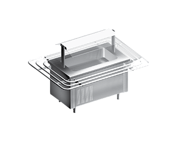 САЛАТ-БАР с контейнерами Inoksan