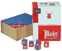 Мел для бильярда синий Master Billiard Chalk упаковка 144 шт