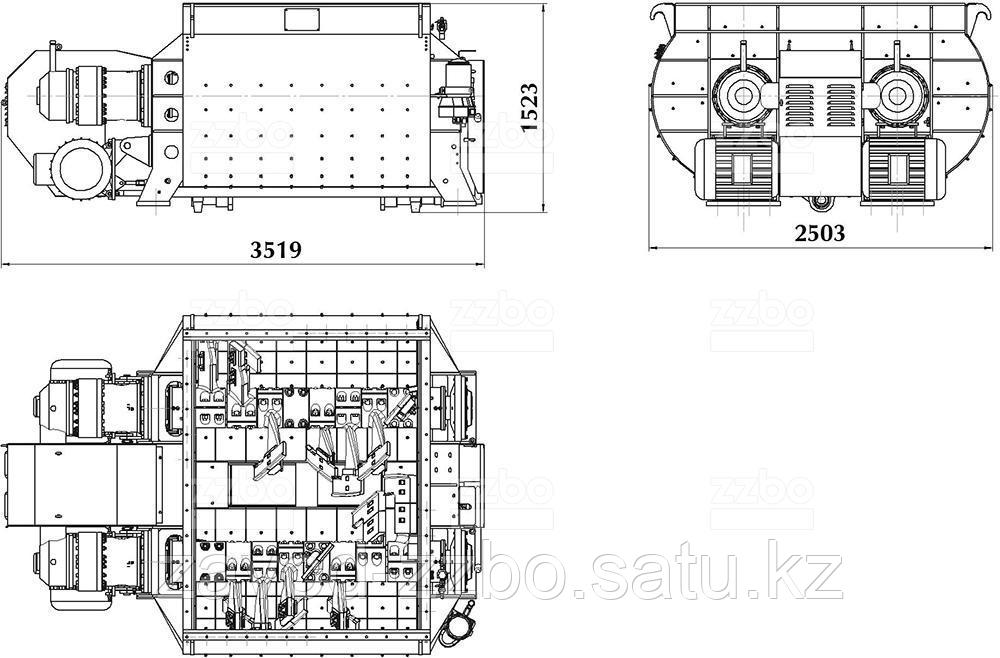 Двухвальный бетоносмеситель БП-2Г-3000 - фото 10 - id-p49440386