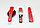 Складные приборы "Набор туриста 3" (нож, вилка,ложка), красные, фото 2