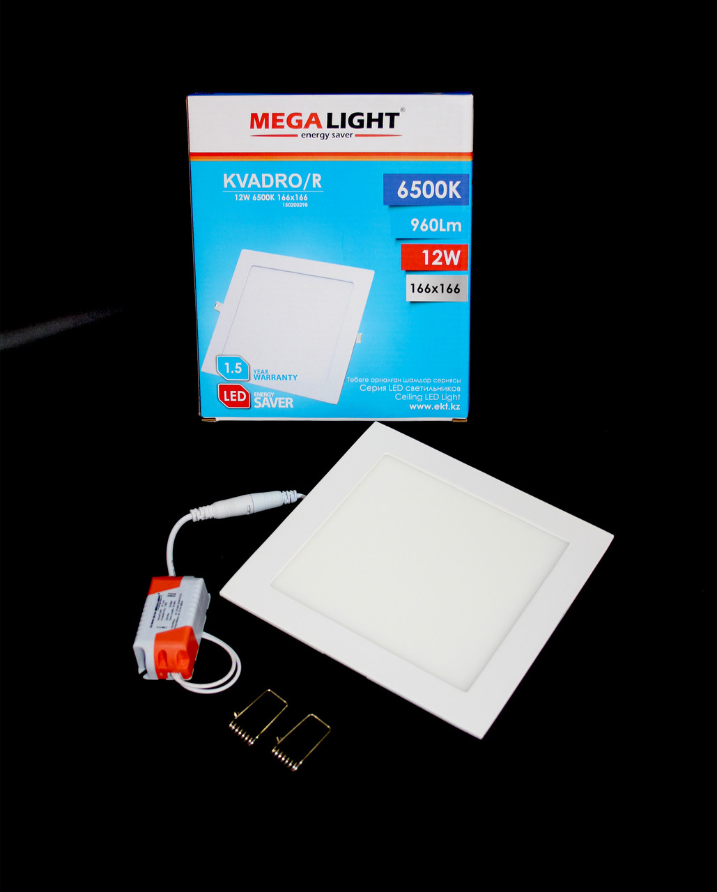 Светильник LED Спот встр. KVADRO/R 12w d166-166 6500K бел. MEGALIGHT NEW