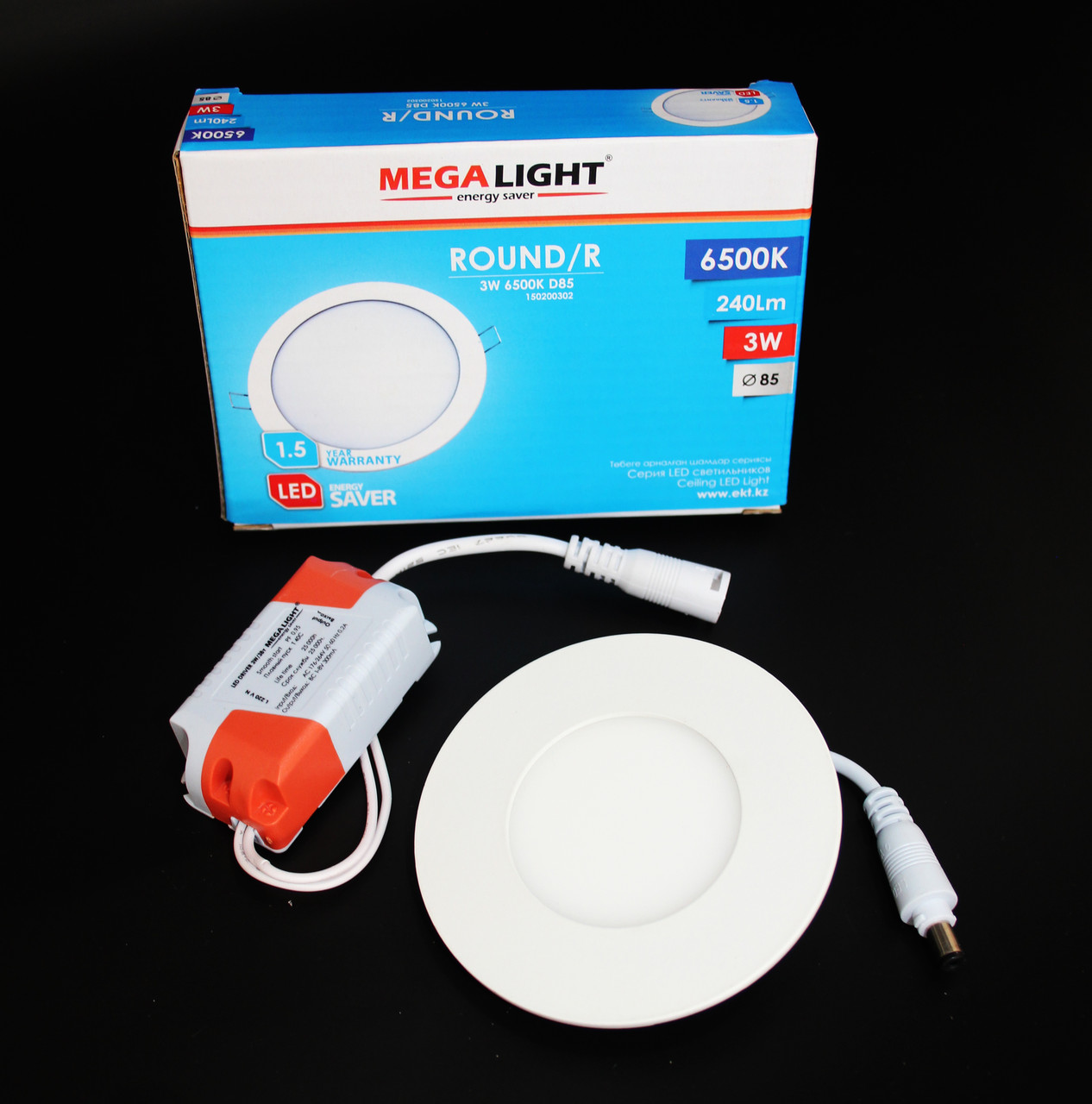 Светильник LED Спот встр. ROUND/R 3w d85 6500K бел. MEGALIGHT NEW