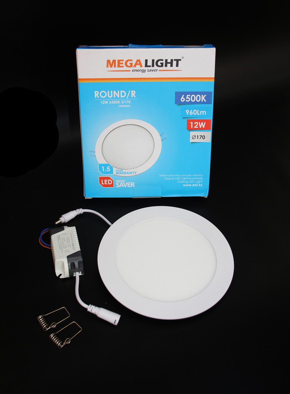 Светильник LED Спот встр. ROUND/R 12w d170 6500K бел. MEGALIGHT NEW