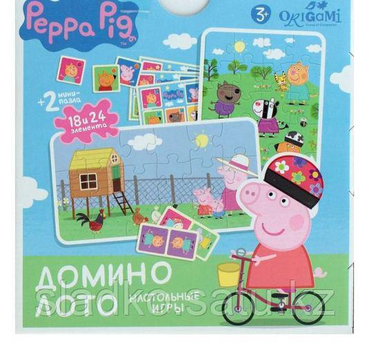 Настольная игра Peppa Pig 2 в 1 домино лото Свинка Пеппа - фото 4 - id-p49512705