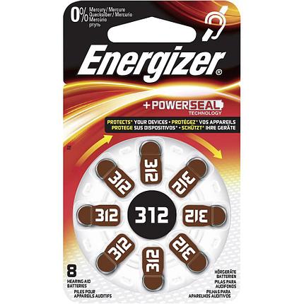 Элемент питания Energizer Zinc Air 312 -8 штук в упаковке, фото 2