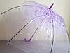 Зонт прозрачный "Сакура", фиолетовая
